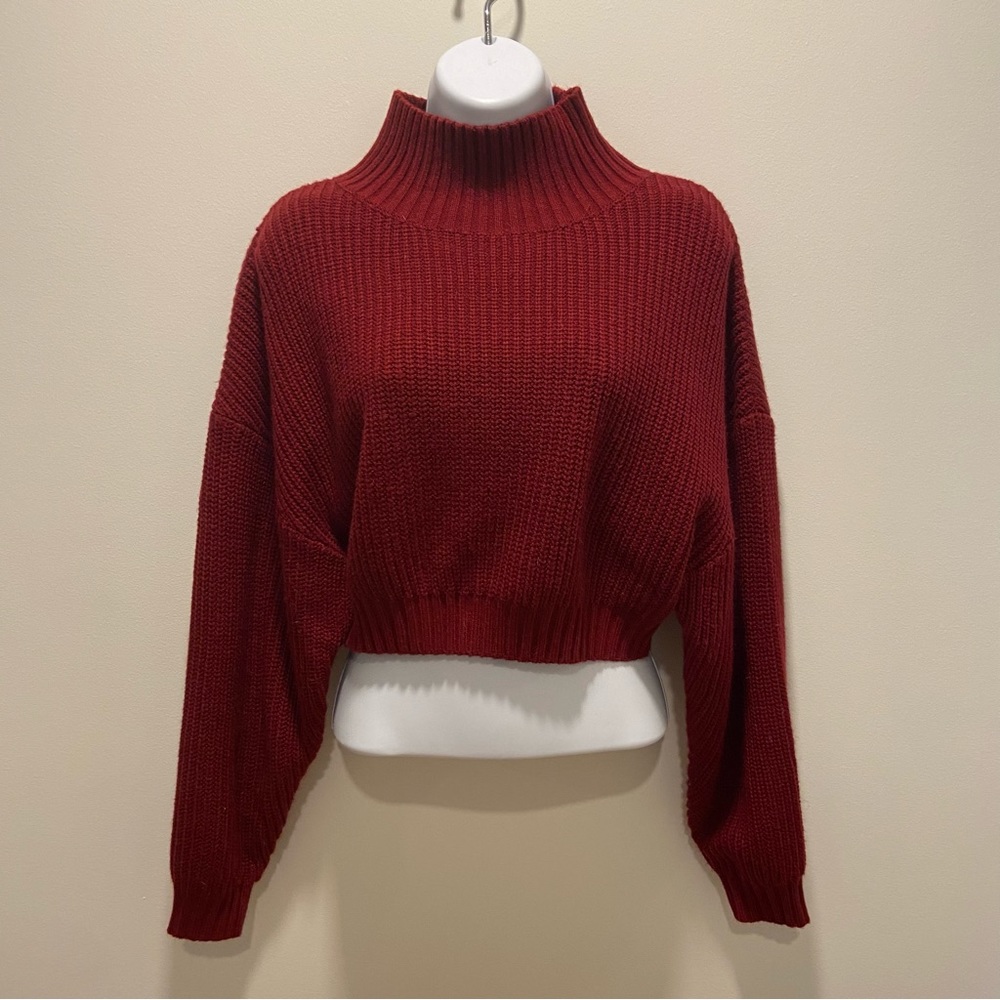Zaful Red Maroon Knot Sweater